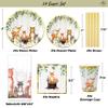 121Pc Woodland Baby Shower Decorations For Boy Or Girl, Birthday Party Supplies, Heavy Duty Sage Green Tablecloth, Paper Plates, Napkins, Straws And Cups, Forest Animal Friends Tableware Set Serves 24 view 3