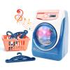 deAO Washing Machine Toy for Kids Dollhouse Furniture Pretend Play Household Appliance Realistic Sounds with Lights Laundry Play Set with Rotatable Roller for Children Birthday Present view 1