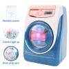 deAO Washing Machine Toy for Kids Dollhouse Furniture Pretend Play Household Appliance Realistic Sounds with Lights Laundry Play Set with Rotatable Roller for Children Birthday Present view 3