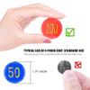 Lynkaye 160 pcs Poker Chips Typical Size Plastic Poker Card Chips with Printing Golden Number for Texas Home Game Nights Play,Learning Math Counting,Bingo,1.37 Inch(with Denominations) view 2