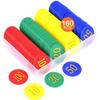 Lynkaye 160 pcs Poker Chips Typical Size Plastic Poker Card Chips with Printing Golden Number for Texas Home Game Nights Play,Learning Math Counting,Bingo,1.37 Inch(with Denominations) view 3