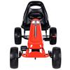 FFlyer Pedal Go Kart for Kids, 4 Wheel Ride On Car, Off Road Racing Style Pedal Car w/2-Position Adjustable Seat, Handbrake & Clutch, EVA Rubber Wheels, Racer Pedal Vehicle for Boys Girls (Red) view 1