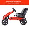 FFlyer Pedal Go Kart for Kids, 4 Wheel Ride On Car, Off Road Racing Style Pedal Car w/2-Position Adjustable Seat, Handbrake & Clutch, EVA Rubber Wheels, Racer Pedal Vehicle for Boys Girls (Red) view 3