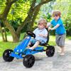 FFlyer Pedal Go Kart for Kids, 4 Wheel Ride On Car, Off Road Racing Style Pedal Car w/2-Position Adjustable Seat, Handbrake & Clutch, EVA Rubber Wheels, Racer Pedal Vehicle for Boys Girls view 2