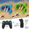 2PACK RC Stunt Car Watch Gesture Sensor Car 4WD Double Sided 360 Degree Rotating Tumbling Rechargeable Car High Speed 2.4GHZ Off Road Hobby RC Toy Cars for Xmas Birthday Gift Adults,Kids (Blue/Green) view 3