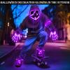 4 Set LED Mask Gloves Shoelace Set, Halloween Costume Rave Cosplay Kit view 2