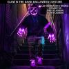 4 Set LED Mask Gloves Shoelace Set, Halloween Costume Rave Cosplay Kit view 4