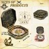 12 Pieces Pirate Party Favor Supplies, Plastic Compass for Kids Antique Captain Toy, Mini Compass Theme Party Decoration for Halloween Birthday, Cosplay Costume (Bronze) view 2