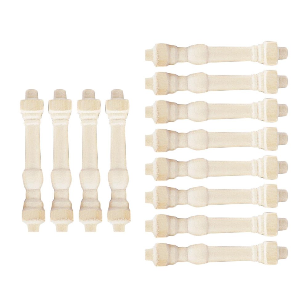 12 Pack Dollhouse DIY Builders 1:12 Wood Spindles Balusters Toys
