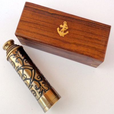 Antique Nautical Brass Navy Solid Pirate Spyglass Vintage Telescope