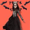 Amscan Skeleton Princess Costume for Girls, Includes Dress and Crown, Medium (8-10) view 2
