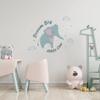 Kids Infants Bedroom Nursery Art Decoration Young Elephant Design Vinyl Wall Decal Sticker - 20" x 28" Dream Big Little One Lettering Art Home Bedroom Living Room Vinyl Wall Decoration view 2