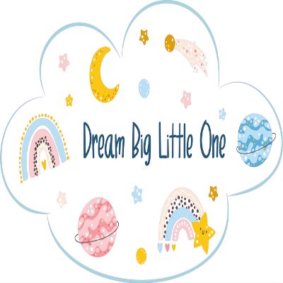 Vinyl Multicolored Art Cloud Boho Rainbows Planets Moon & Stars Design Home Bedroom Living Room Wall Decal - 22" x 36" Kids Bedroom Inspirational Quotes Wall Decor Sticker | Dream Big Little One