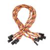 uxcell 5pcs 3-Pin Servo Extension Cable Cord Connectors Lead Wire Male to Male 22AWG 60-Cores Servo Receiver Wire view 1