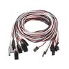 uxcell 10pcs 3-Pin Servo Extension Cable Cord Connector Lead Wire Male to Female 22AWG 30-Cores Servo Receiver Wire view 1