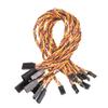 uxcell 10pcs 3-Pin Servo Extension Cable Cord Connectors Lead Wire Male to Female 22AWG 60-Cores Servo Receiver Wire view 1