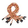 uxcell 10pcs 3-Pin Servo Extension Cable Cord Connectors Lead Wire Male to Male 22AWG 60-Cores Servo Receiver Wire view 1