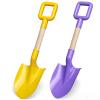 Kids Garden Tool Shovels Toys, 16" Long Kids Beach Spades Sand Shovels Toys for Adults Gardening Tools Garden Kit Travel Sandbox Toy Sturdy Snow Scoop Durable Wood Handle Spade for Digging Sand Snow view 1