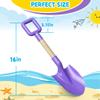 Kids Garden Tool Shovels Toys, 16" Long Kids Beach Spades Sand Shovels Toys for Adults Gardening Tools Garden Kit Travel Sandbox Toy Sturdy Snow Scoop Durable Wood Handle Spade for Digging Sand Snow view 2