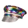 Boland 44759 - Rainbow Hat with Reversible Sequins, Silver or Multicoloured, for Adults, Headwear, Hat, CSD, Carnival, Theme Party view 1