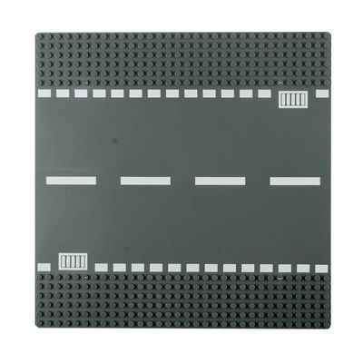 BAENRCY Classic Baseplates 10"x10" Building Block Base Plates Grassland Road Base Plates for Building Brick Compatible with All Major Brands (Straight Road)