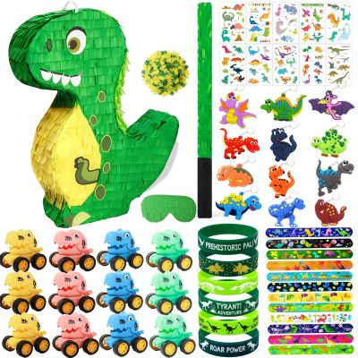 Dinosaur Pinata for Boys Birthday Party Dino Pull String Pinata Birthday Party Supplies for Kids Dinosaur Themed Party 12 x 16 x 3 Inches