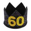 BESTOYARD 60th Birthday Crown Hats 60th Birthday Hats Glitter Birthday Party Headband Party Hats Birthday Party Decoration Photo Props for Adults Mens Forty Birthday Party view 1