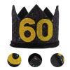 BESTOYARD 60th Birthday Crown Hats 60th Birthday Hats Glitter Birthday Party Headband Party Hats Birthday Party Decoration Photo Props for Adults Mens Forty Birthday Party view 4