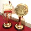 Nautical Brass Ship Engine Order Telegraph with Wooden Base Maritime view 1