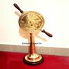 Nautical Brass Ship Engine Order Telegraph with Wooden Base Maritime view 4
