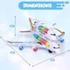 Airplane Toy for Kids with Flashing 4D Lights and Sound  Jumbo Durable Police Jet and Rescue Helicopter Set  Sensory Toy for Boys and Girls 3-12 Years Old - Birthday Gift with Bump & Go Action view 2