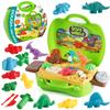 Dinosaur Color Dough Sets Toys, 37 Pieces Dino Theme Color Dough Tools Accessories with Volcano and Fossils for Boys and Girls view 1