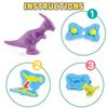 Dinosaur Color Dough Sets Toys, 37 Pieces Dino Theme Color Dough Tools Accessories with Volcano and Fossils for Boys and Girls view 3