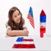 Tytan Tiles 4th of July 60-Piece Magnetic Tiles Building Set, Ergonomic Design, Kids STEM Toy, Architectural Building, Creative Play, Pattern Recognition, America USA Themed, Ages 3 and Up view 4