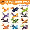JOYIN 48 PCS Halloween Foam Glider Planes for Kids, Flying Paper Airplane Gliders Toys Bulk for Halloween Party Gifts Presents,12 Different Airplane Designs,Trick or Treats, Party Favor and Supplies view 2