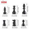 Andux Chess Game Set Chess Pieces and Rollable Board QPXQ-01 (Black,35x35cm) view 3