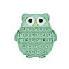 Push Pop Bubble Fidget Sensory Toy, Silicone Stress Relief Popping Toy, ABC Alphabet Owl Shaped Educational Learning Tools for Toddlers Kids Students (Black Letters-Green) view 1