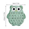 Push Pop Bubble Fidget Sensory Toy, Silicone Stress Relief Popping Toy, ABC Alphabet Owl Shaped Educational Learning Tools for Toddlers Kids Students (Black Letters-Green) view 4