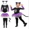 Spooktacular Creations Child Girls Tutu Cat Skirt, Toddlers Combined Animal Costume with Headband Tail for Kids Halloween Dress Up Cosplay Parties, 3T view 1