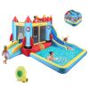 DREAMVAN Kids Bounce House with Blower Inflatable Bounce Houses Double Slide Climbing Wall and Ball Pit/Pool Splash Big Bouncy House Bouncing Rocket Jumping Castle Outdoor/Indoor,Ages 3-12 Years view 1