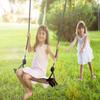 Pellor Wood Tree Swing Seat,Indoor Outdoor Rope Wooden Swing Set for Children Adult Kids (Chocolate) view 2