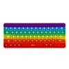 Push Toy Pop Bubble Fidget Sensory Toys Push It Pop Fidget Toys Rainbow Keyboard Shape, Pop Silicone Popper Toy Anxiety Stress Reliever Relief Autism Learning Materials Game Gift for Kids (Rainbow) view 1