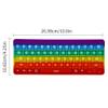 Push Toy Pop Bubble Fidget Sensory Toys Push It Pop Fidget Toys Rainbow Keyboard Shape, Pop Silicone Popper Toy Anxiety Stress Reliever Relief Autism Learning Materials Game Gift for Kids (Rainbow) view 2