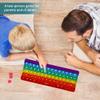 Push Toy Pop Bubble Fidget Sensory Toys Push It Pop Fidget Toys Rainbow Keyboard Shape, Pop Silicone Popper Toy Anxiety Stress Reliever Relief Autism Learning Materials Game Gift for Kids (Rainbow) view 4