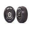 Traxxas 9475X Tires & Wheels, Assembled, glued (Weld Black Chrome Wheels, Tires, Foam Inserts) (Rear) (2) view 1
