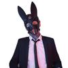 Mumbobyswim Women Leather Masks Bunny Mask Leather Cat Rabbit Mask Masquerade Party Half Face Masks for Cosplay Halloween Easter Costume Props Accessory (EM-026) view 1