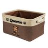 MALIHONG Personalized Foldable Storage Basket with Cute Dog Airedale Collapsible Sturdy Fabric Pet Toys Storage Bin Cube with Handles for Organizing Shelf Home Closet, Brown and White view 1