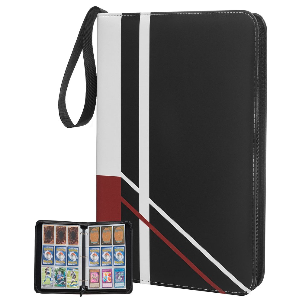BFX Trading Card Binder, Carrying Case Album, Kpop Photocard Holder Book, 3-Ring Binder with 720 Top Loaders Sleeves for MTG, TCG, Football, Baseball Cards, other collector or Polaroid cards, 9 Pocket