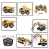 JOYIN 2 PCS Remote Control Construction Vehicle Toy Set, Friction-Powered RC Excavator & RC Dump Truck with Lights and Sounds for Imaginative Play, Birthday Gifts for Toddlers Boys Girls view 4