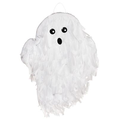 Amscan Party City Pull String Paper Pinata, Friendly Ghost - 18in Wide x 3in Deep x 21in Tall - Cardstock & Tissue Paper Pinata Party Supplies - Birthday Party Game Decorations for Boys & Girls